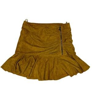 Veronica Beard Womens Size 4 Suede Weston Ruched Skirt